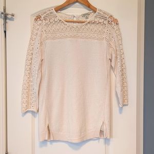 Lucky brand lace and knit top